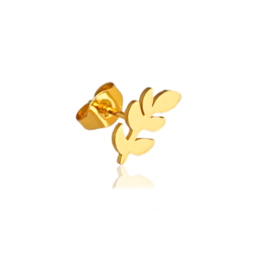 Pendiente Rama de Hojas Oro