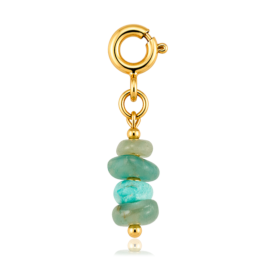 Charm Amazonita Oro