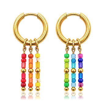 Aros Small Basic Arco Iris Charms Oro