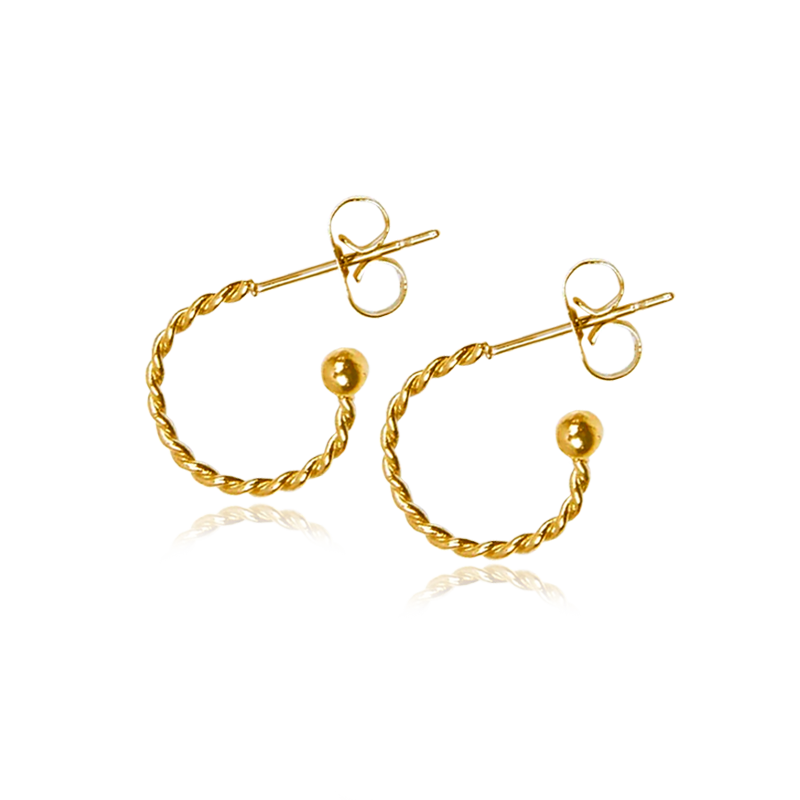 Aros Mini Curly Oro