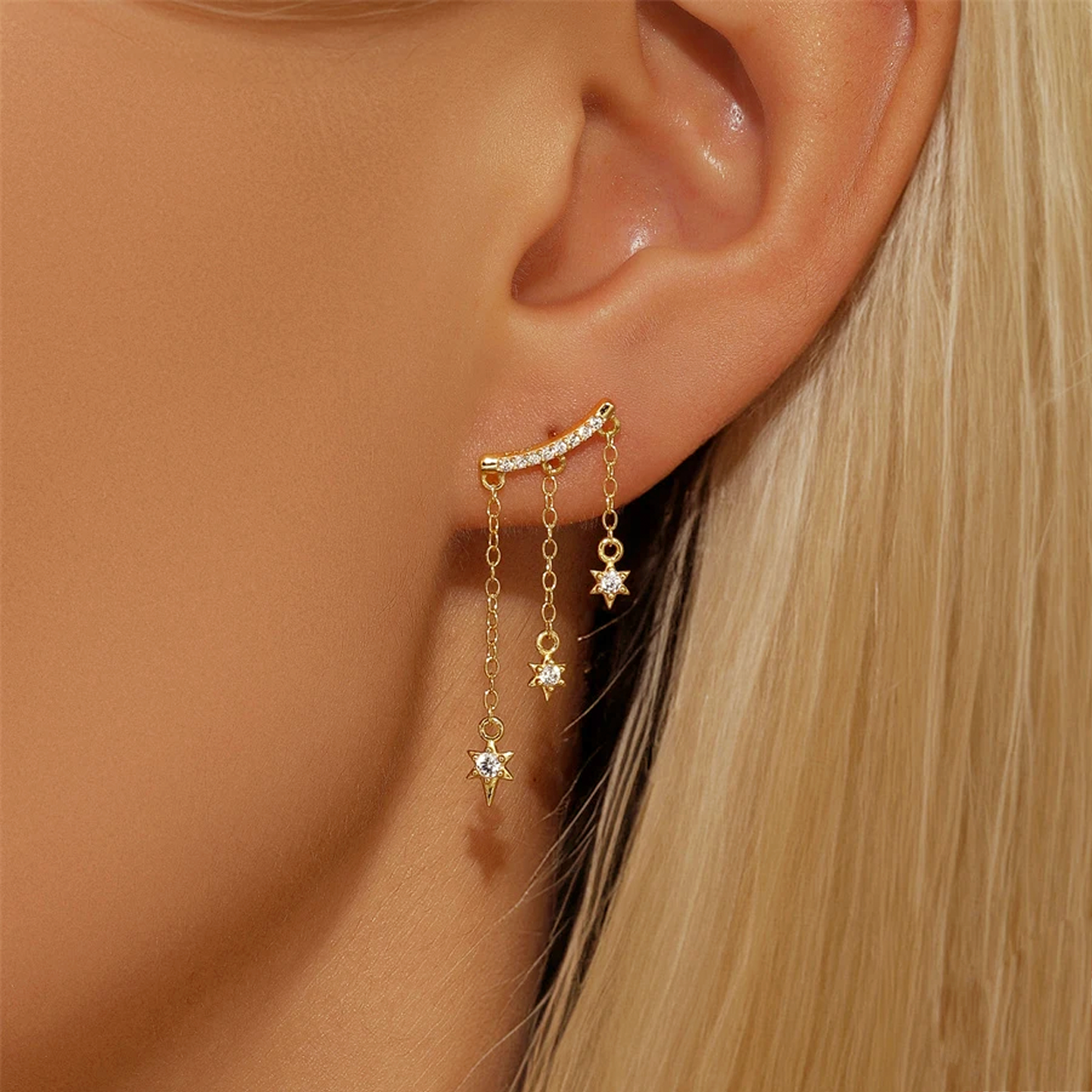 Pendientes Astra Oro