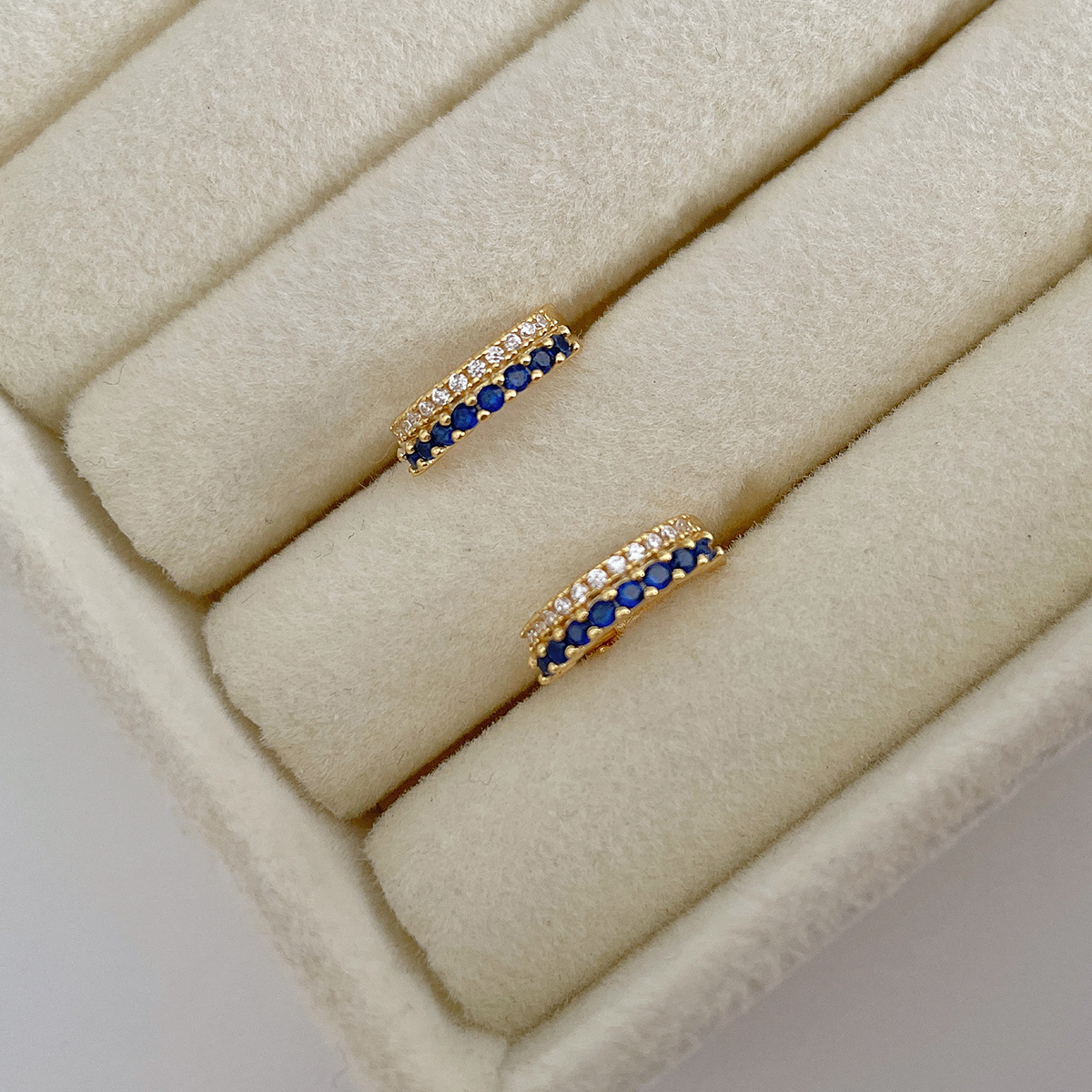 Aros Mava Azul Marino Oro