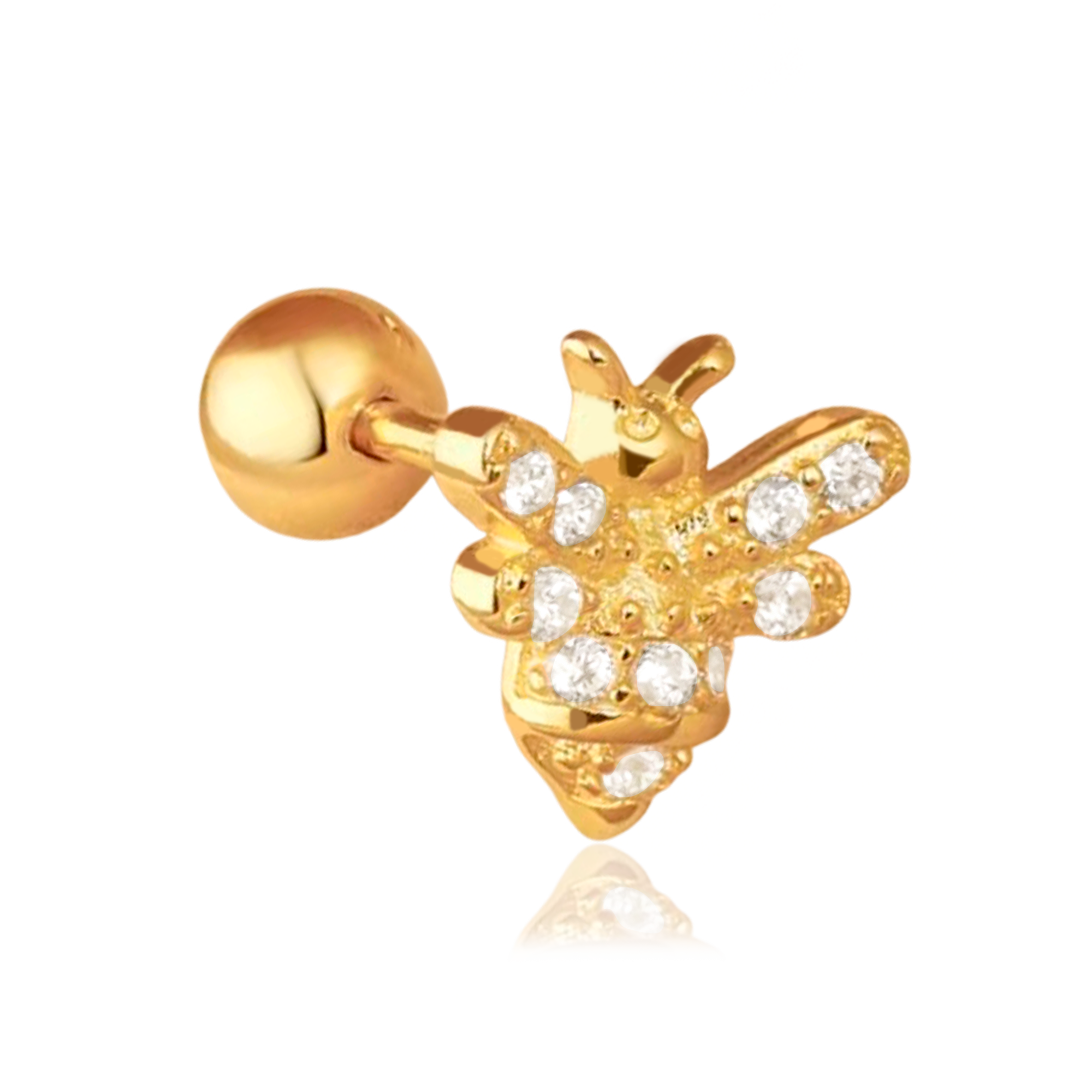 Pendiente Shiny Bee Oro