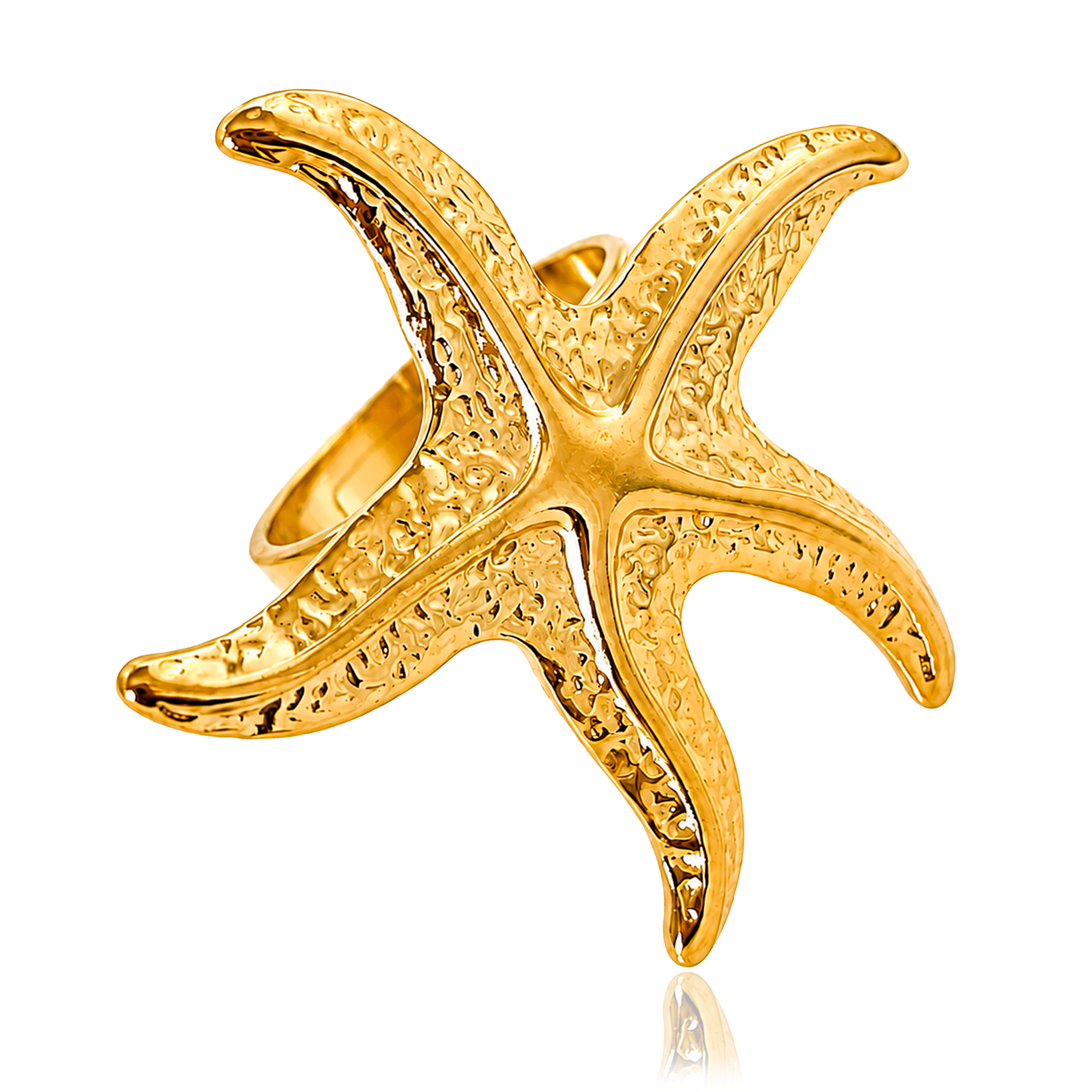 Anillo Big Estrella de Mar Oro