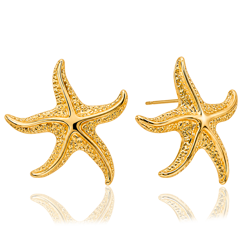Pendientes Big Estrella de Mar Oro