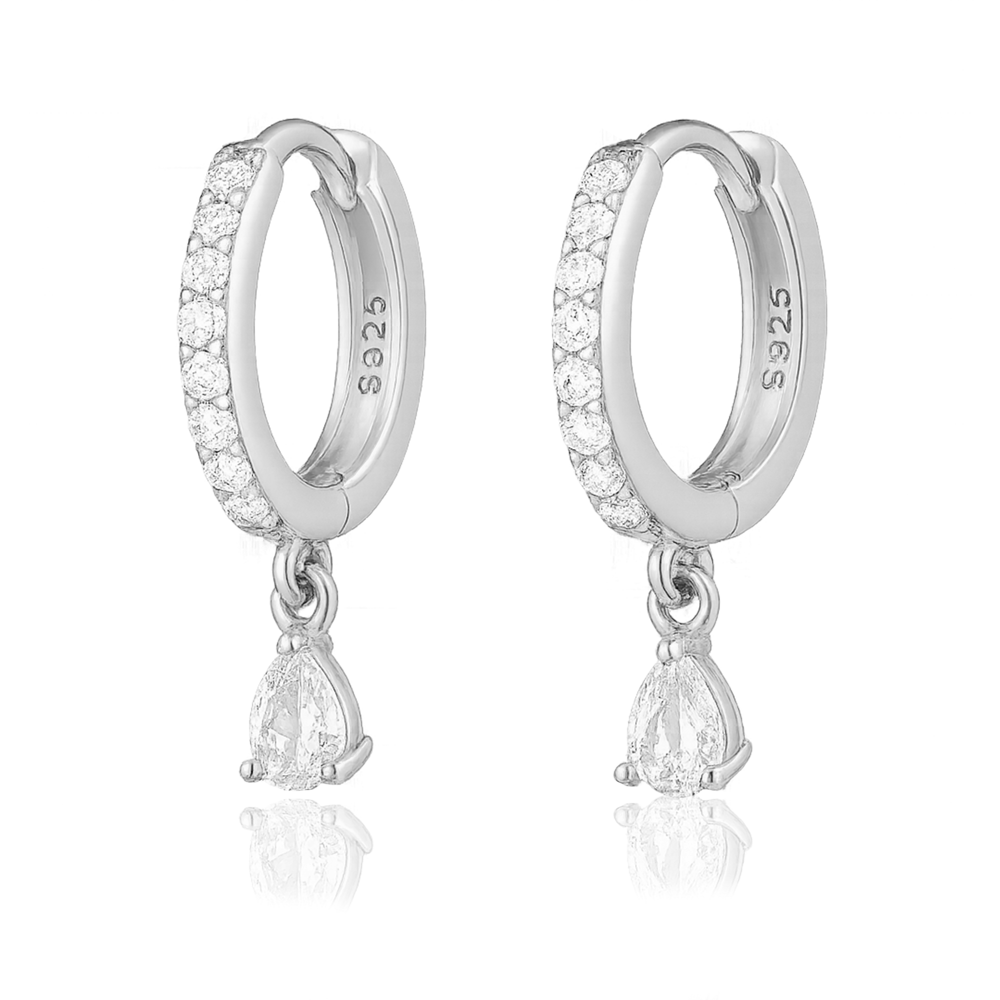 Aros Ayla Blanco Plata