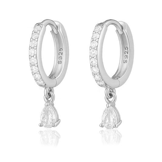 Aros Ayla Blanco Plata