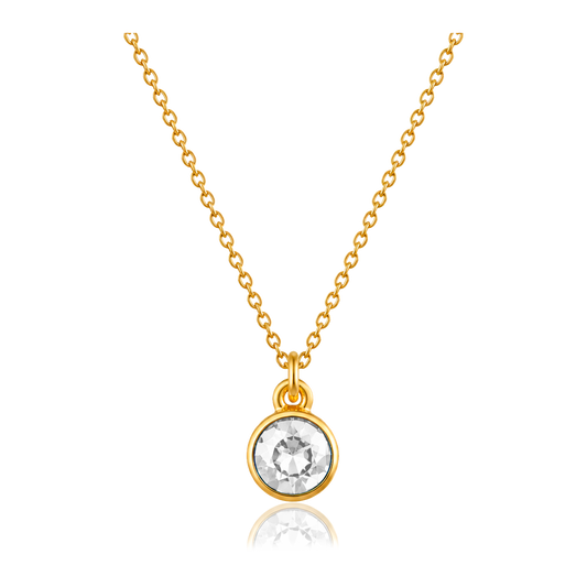 Collar White Dot Oro