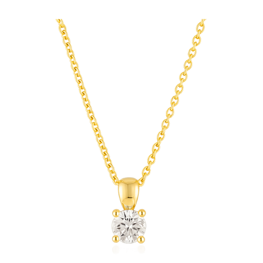 Collar White Dot Oro
