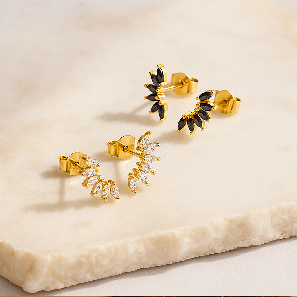 Pendientes Tabita White Oro