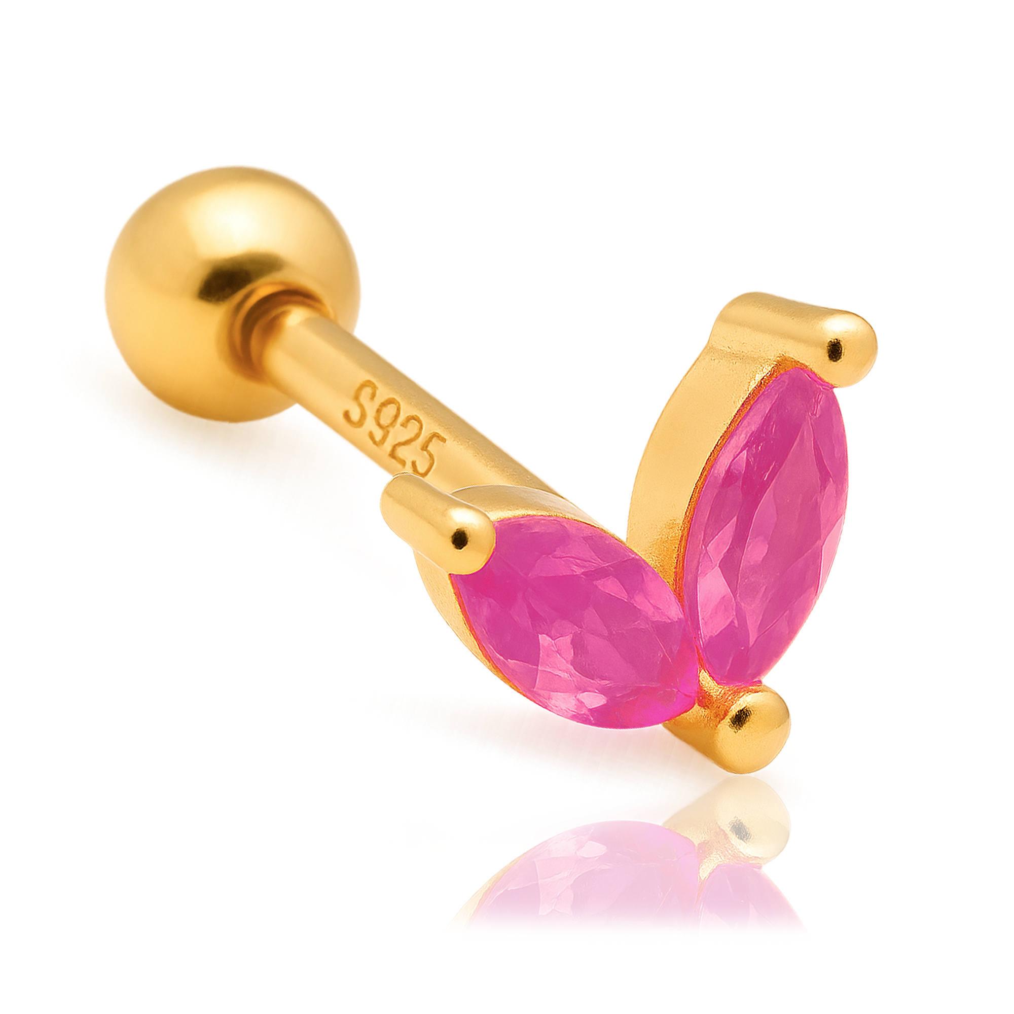 Pendiente Blossom Rosa Oro