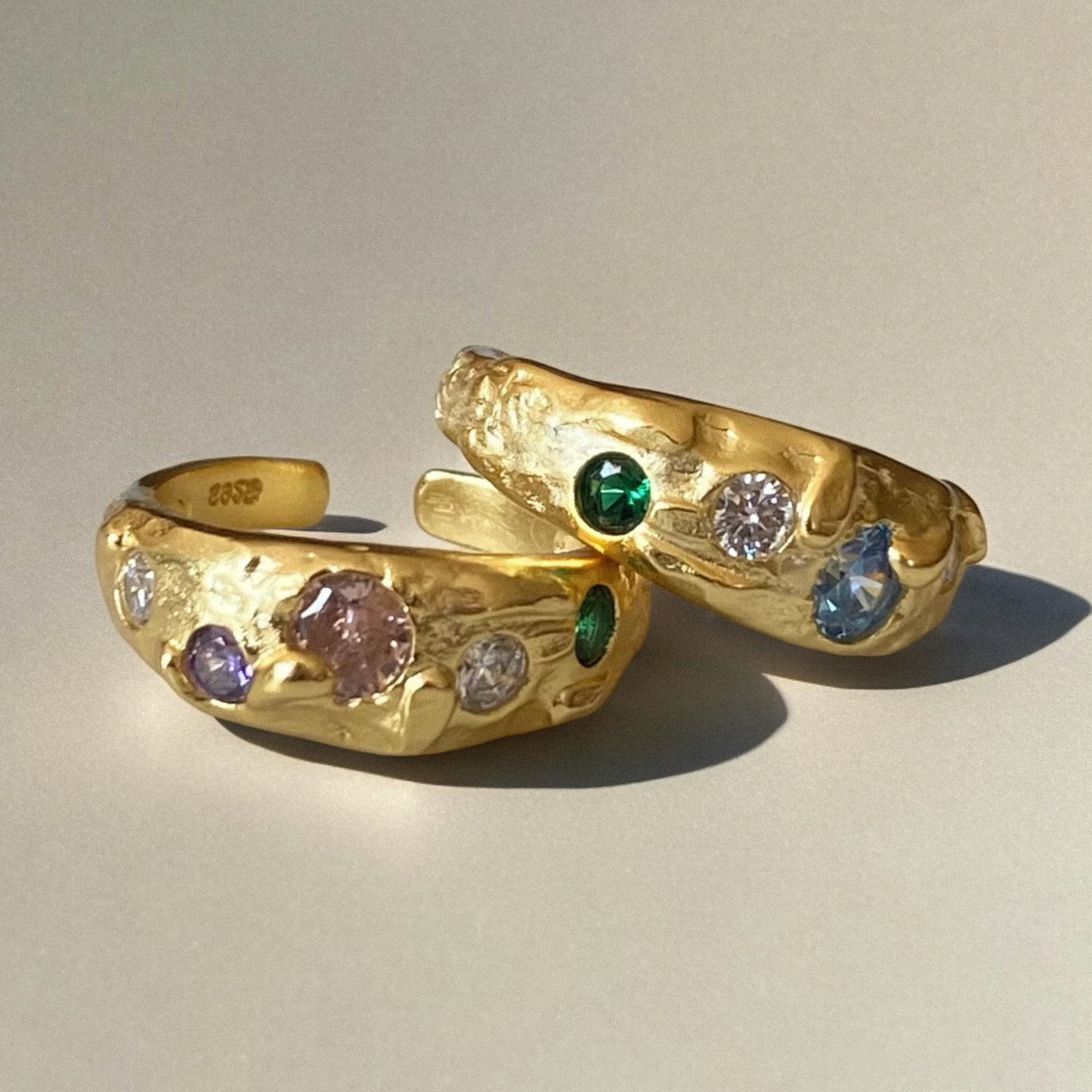 Anillo Veyra Pink Champagne Oro