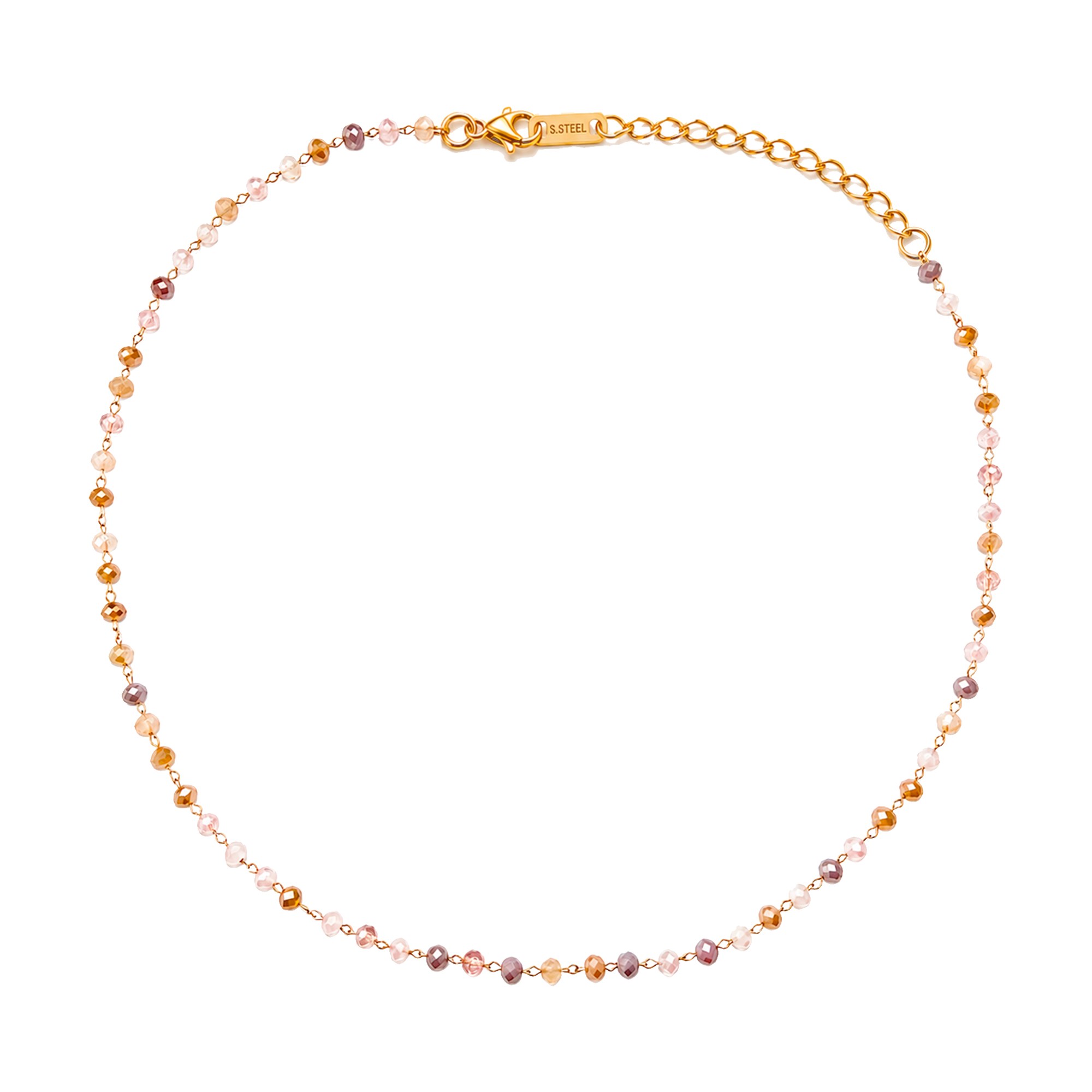 Choker Beads Blush Oro