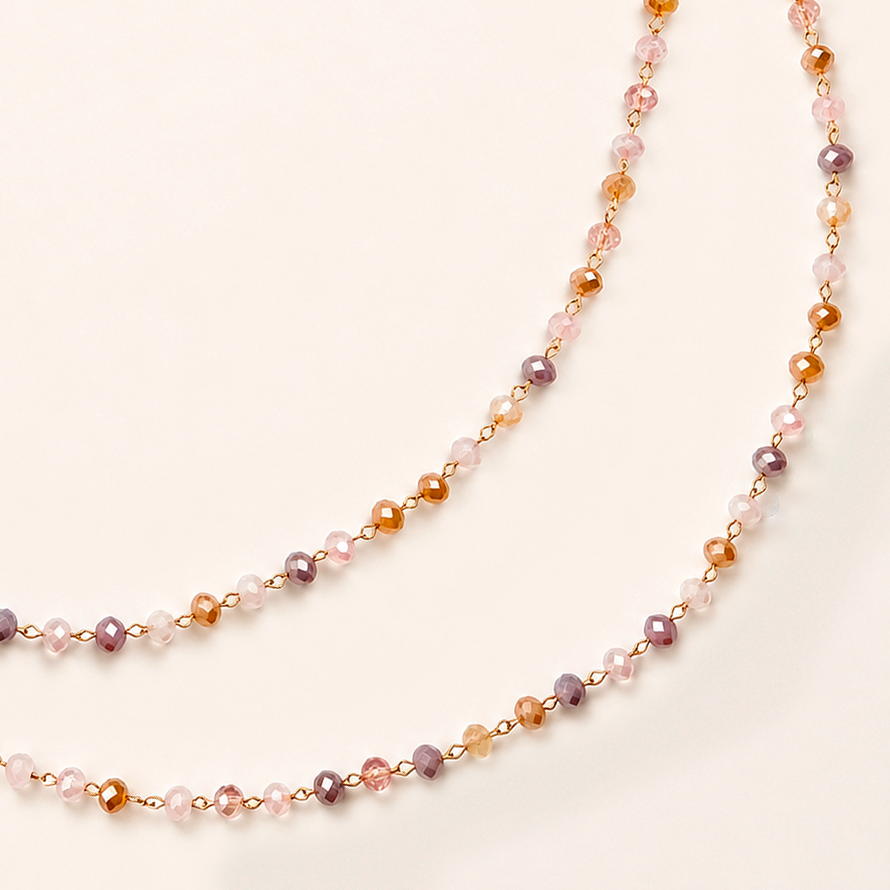 Choker Beads Blush Oro