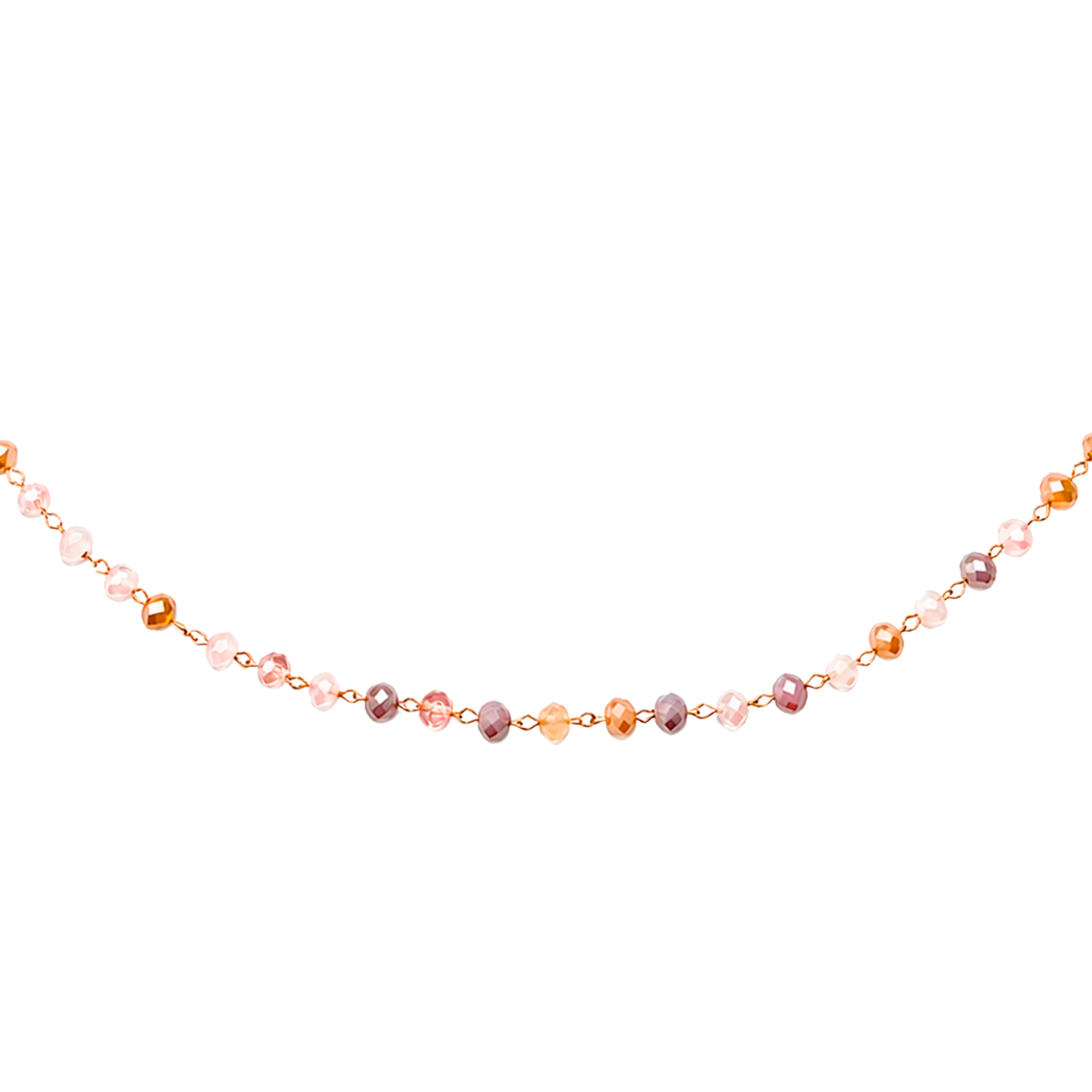 Choker Beads Blush Oro