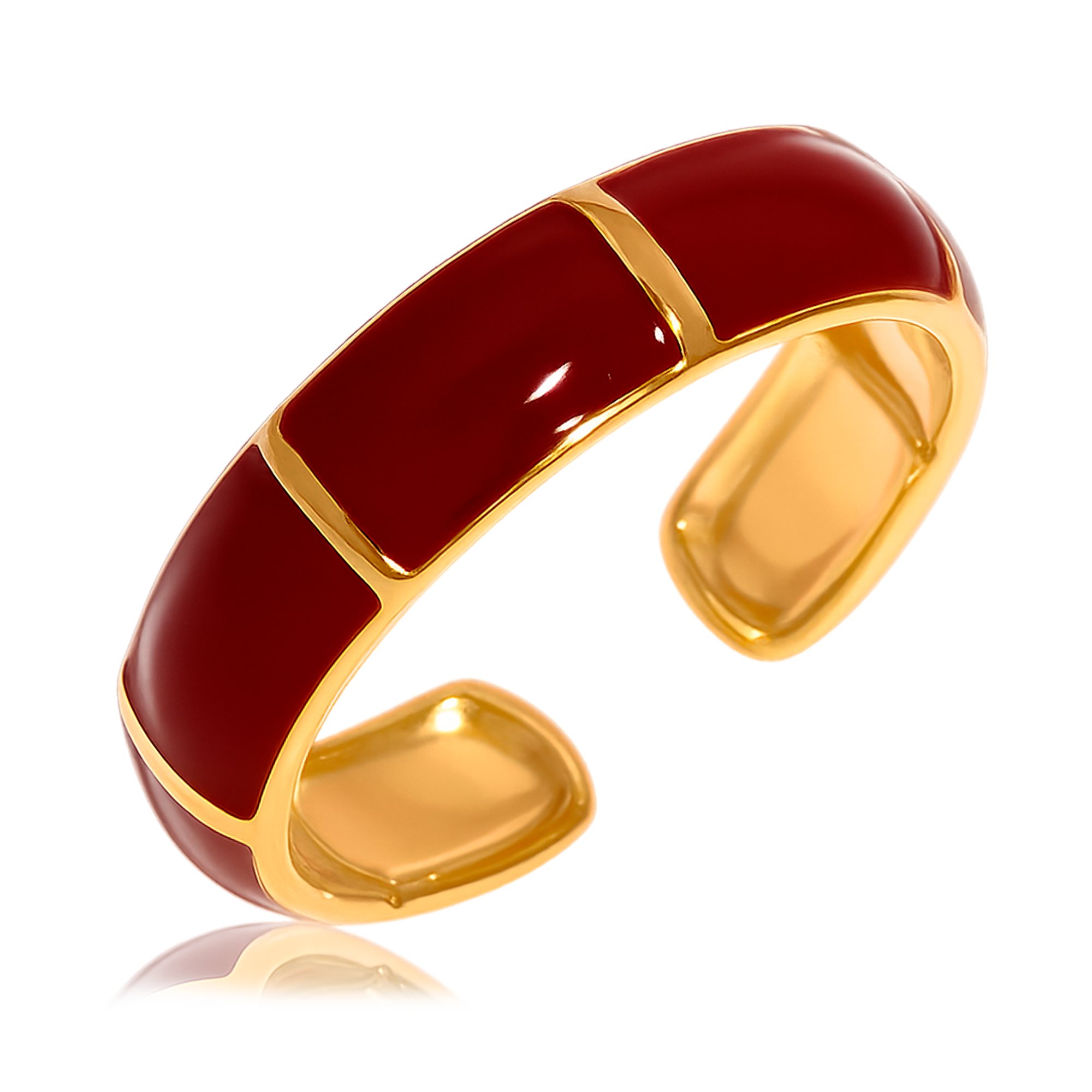 Anillo Neva Burdeos Oro