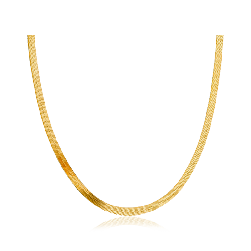 Collar Cadena de Serpiente Oro - 4mm