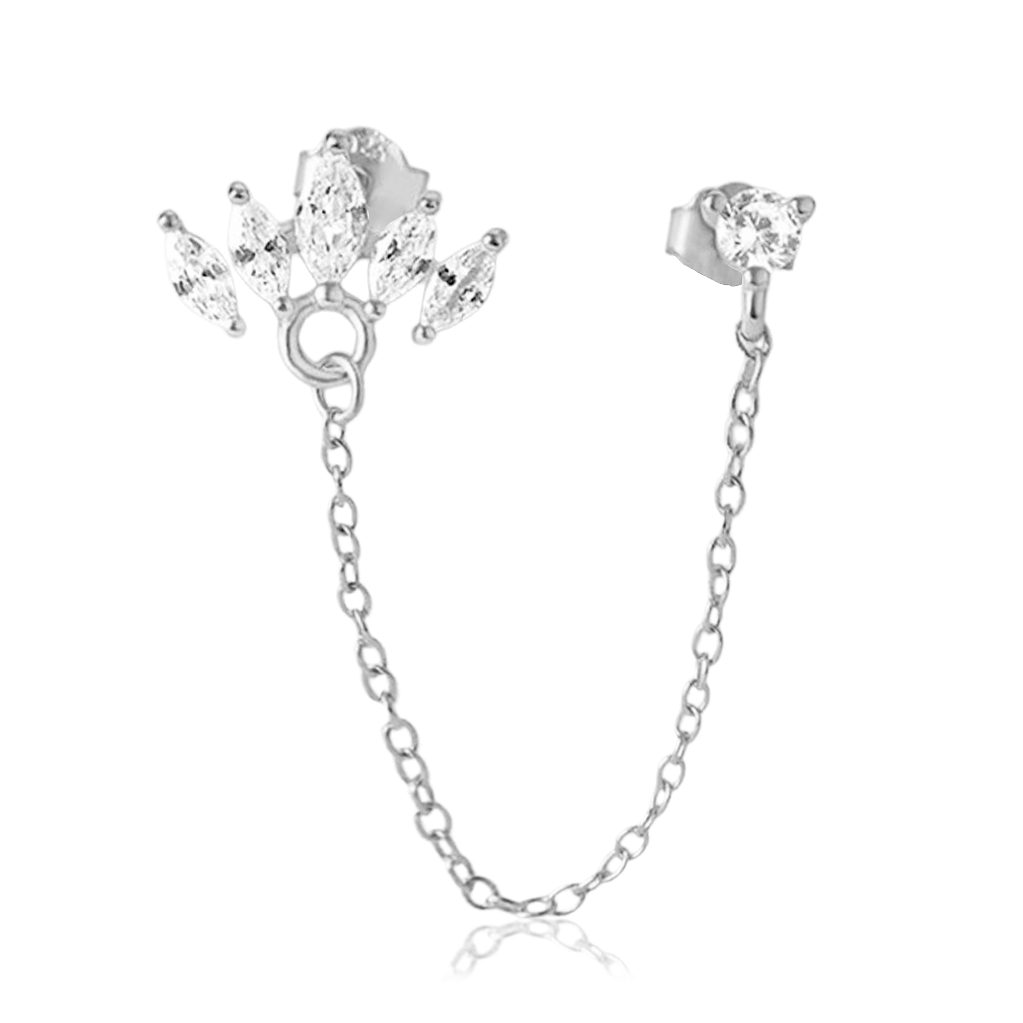 Pendiente Nivara Cadenita Plata