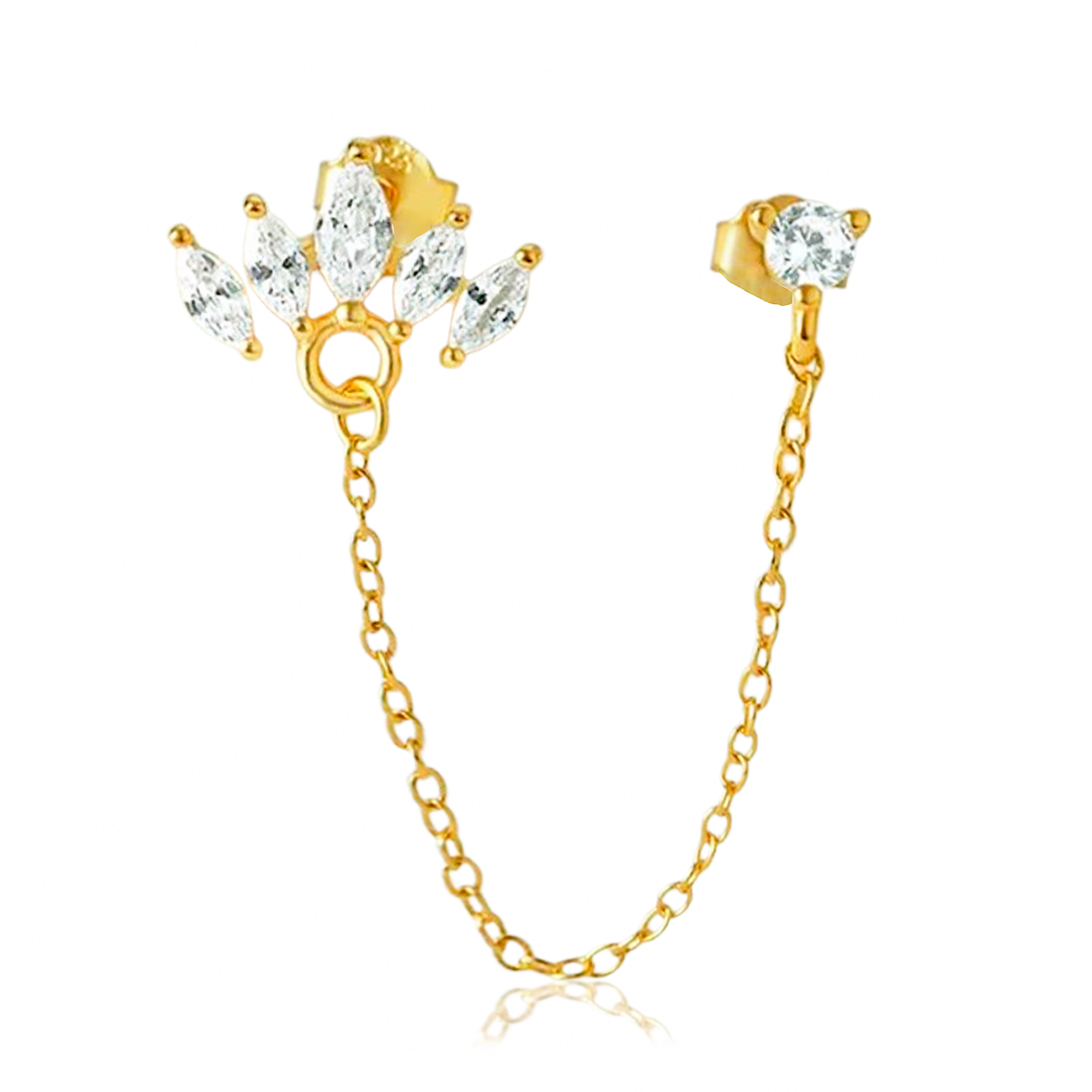 Pendiente Nivara Cadenita Oro