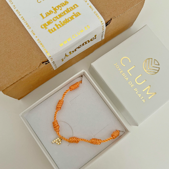 Pulsera 7 Nudos Turquesa Inicial Brillante