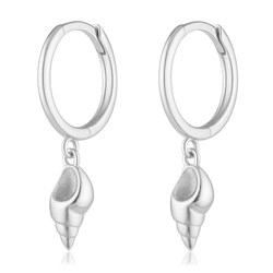 Aros Caracola Marina Plata