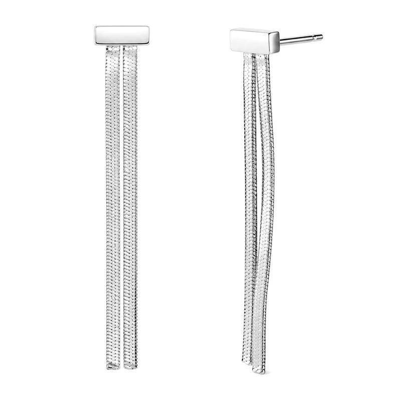 Pendientes Cascade Plata