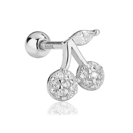 Pendiente Shiny Cherry Plata