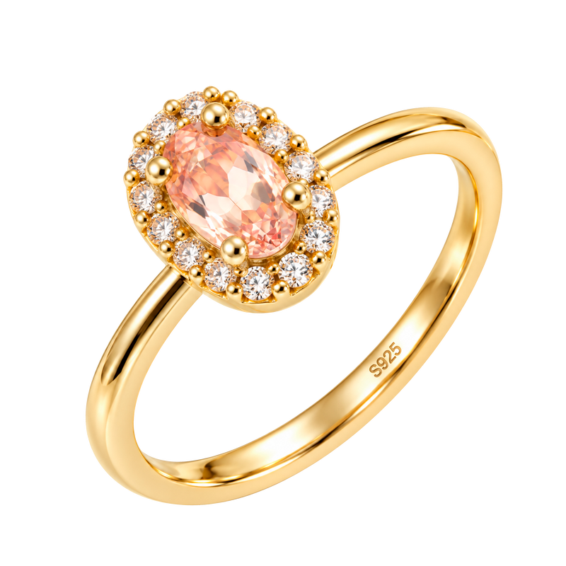 Anillo Oval Champagne Oro
