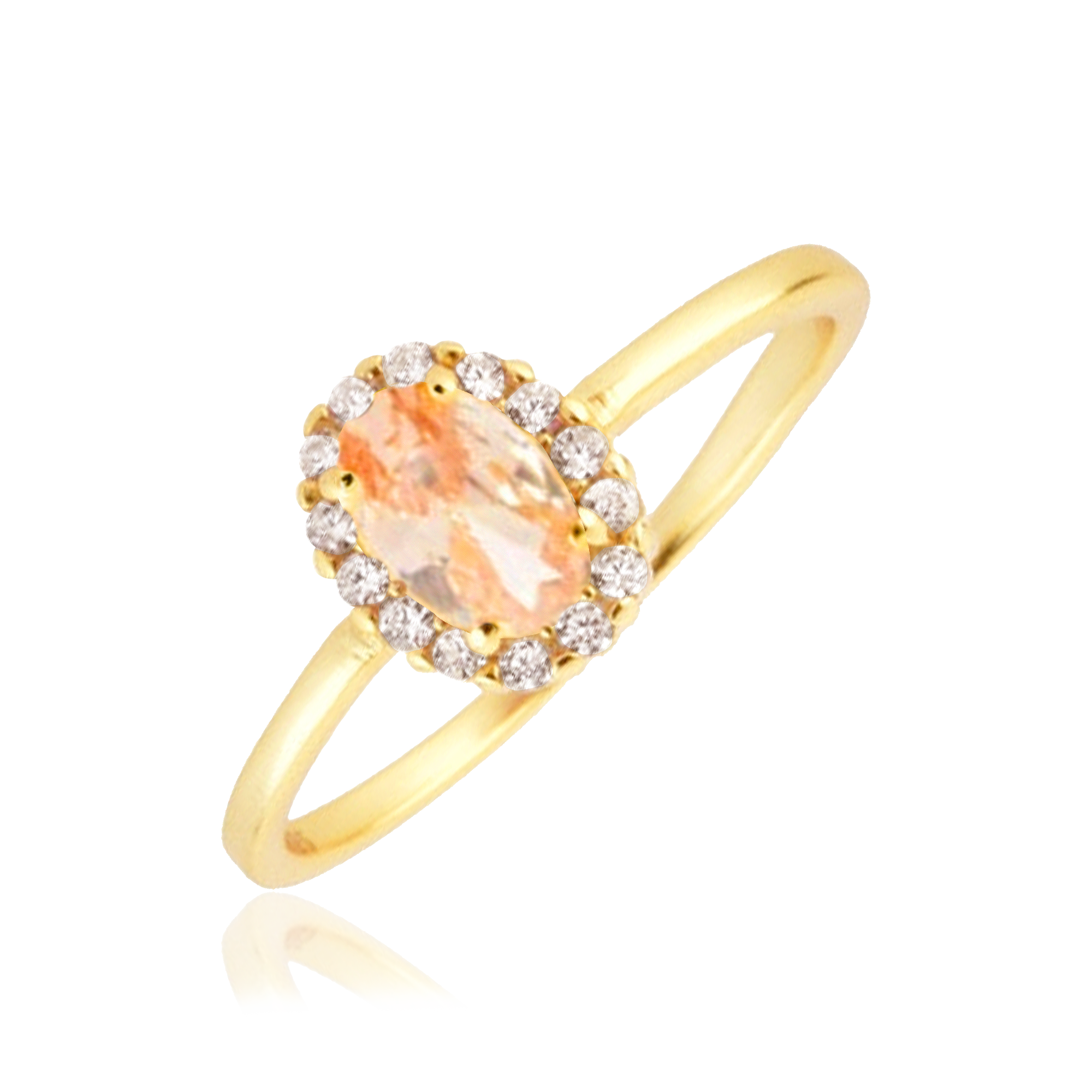 Anillo Oval Champagne Oro