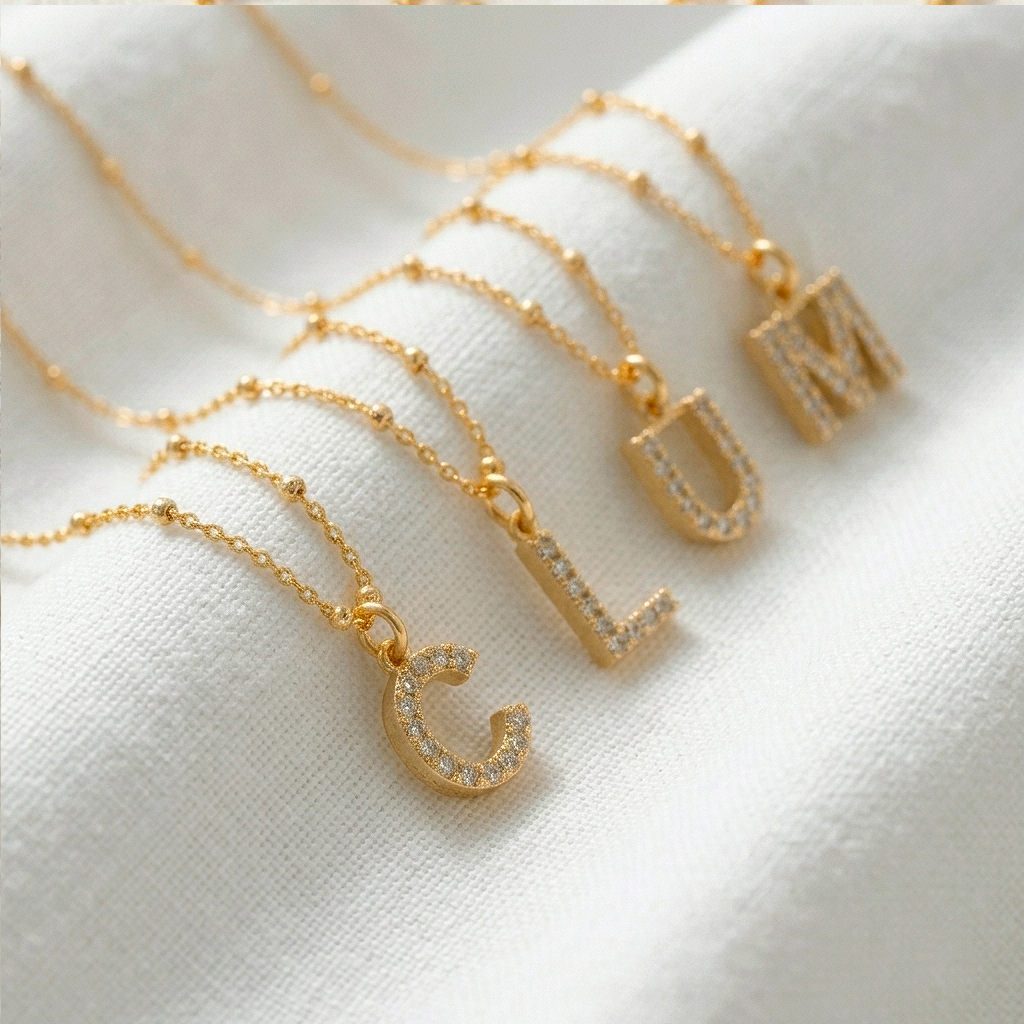 Collana Shiny Iniziale Palline Oro