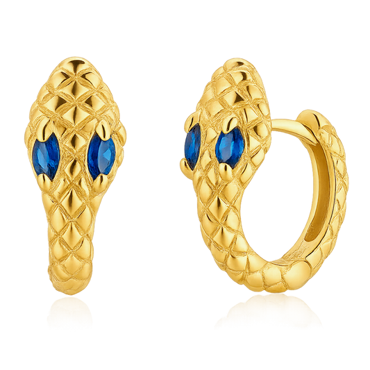 Aros Cobra Blue Oro
