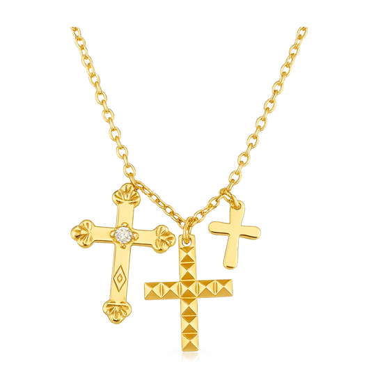 Collar Cruces Oro