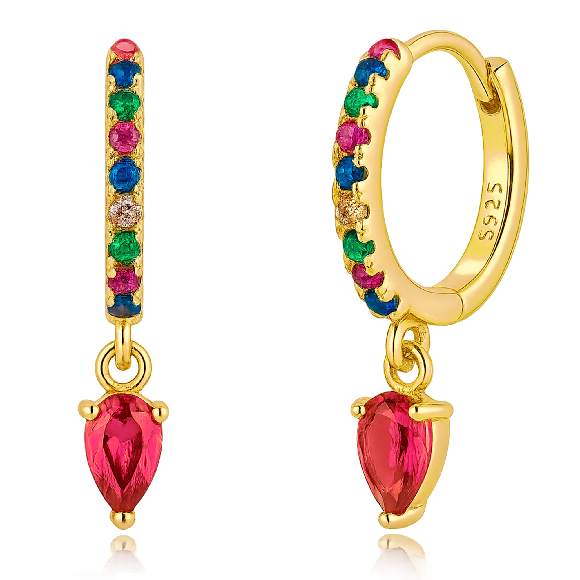 Aros Colorful Pink Oro