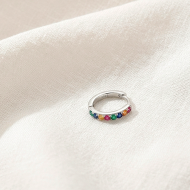 Anello Bianco Argento - 9mm