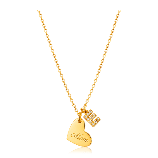 Collana 3D Mini Cuore Oro