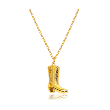 Collar Bota Cowboy Oro
