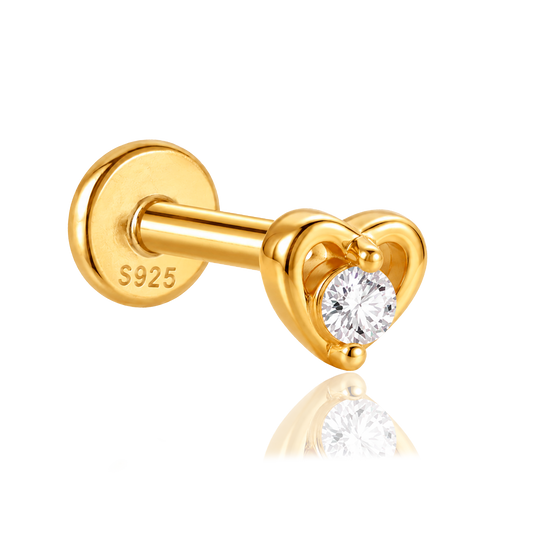 Pendiente Cute Shiny Heart Oro