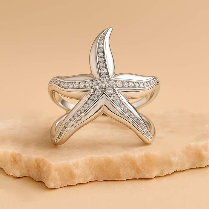 Anillo Big Starfish Plata