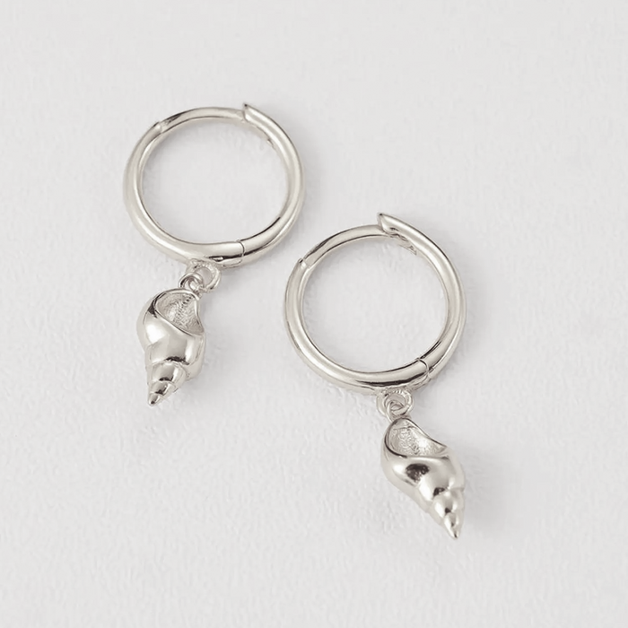 Aros Caracola Marina Plata