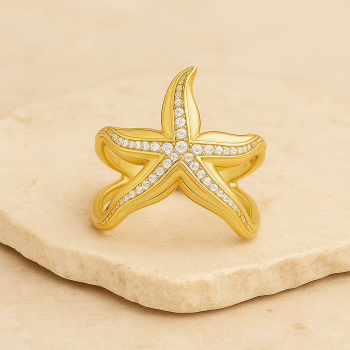 Anillo Big Starfish Oro