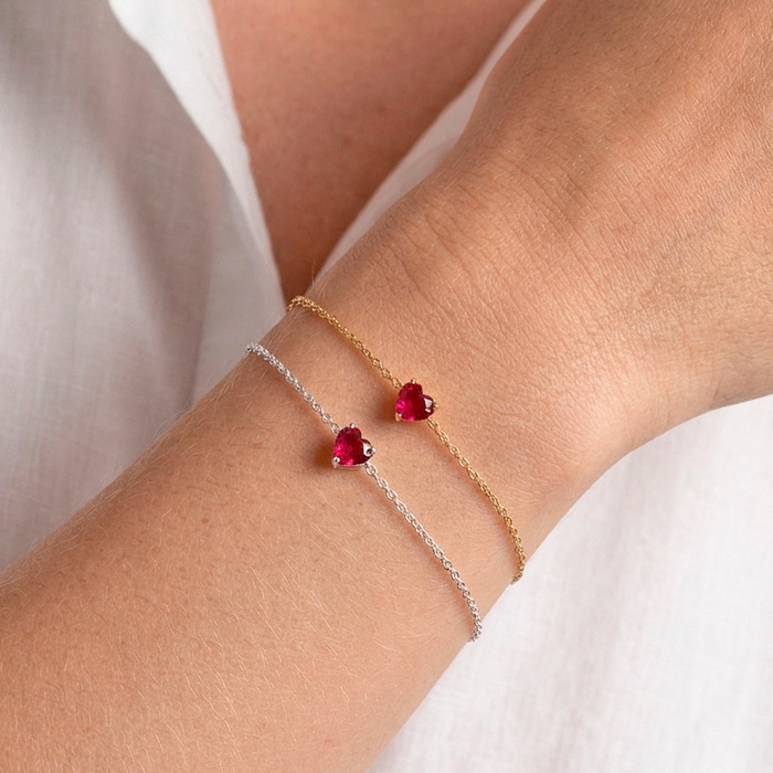 Pulsera Pink Heart Oro