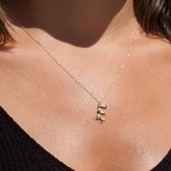 Collana Colorata Iniziale Oro