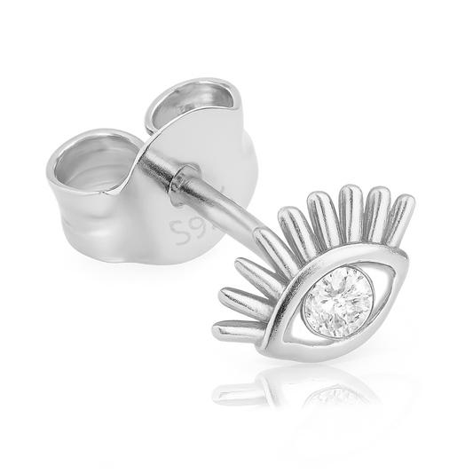 Pendiente Eyelashes Plata
