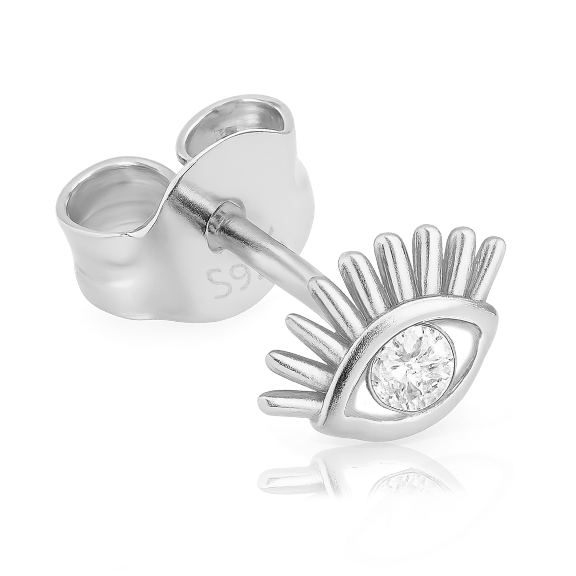 Pendiente Eyelashes Plata