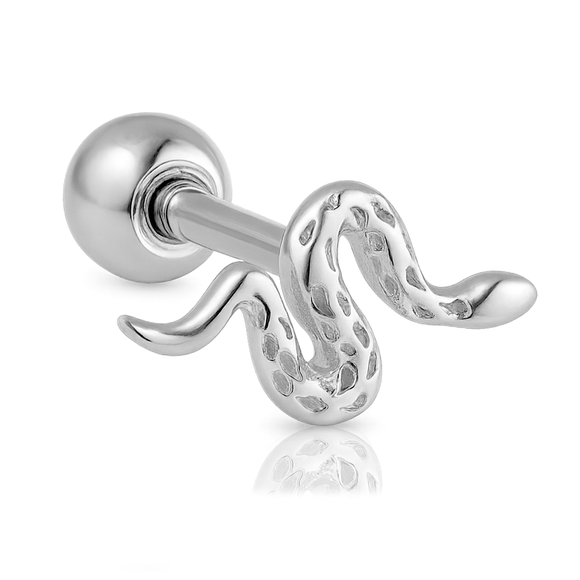 Pendiente Mini Snaky Plata