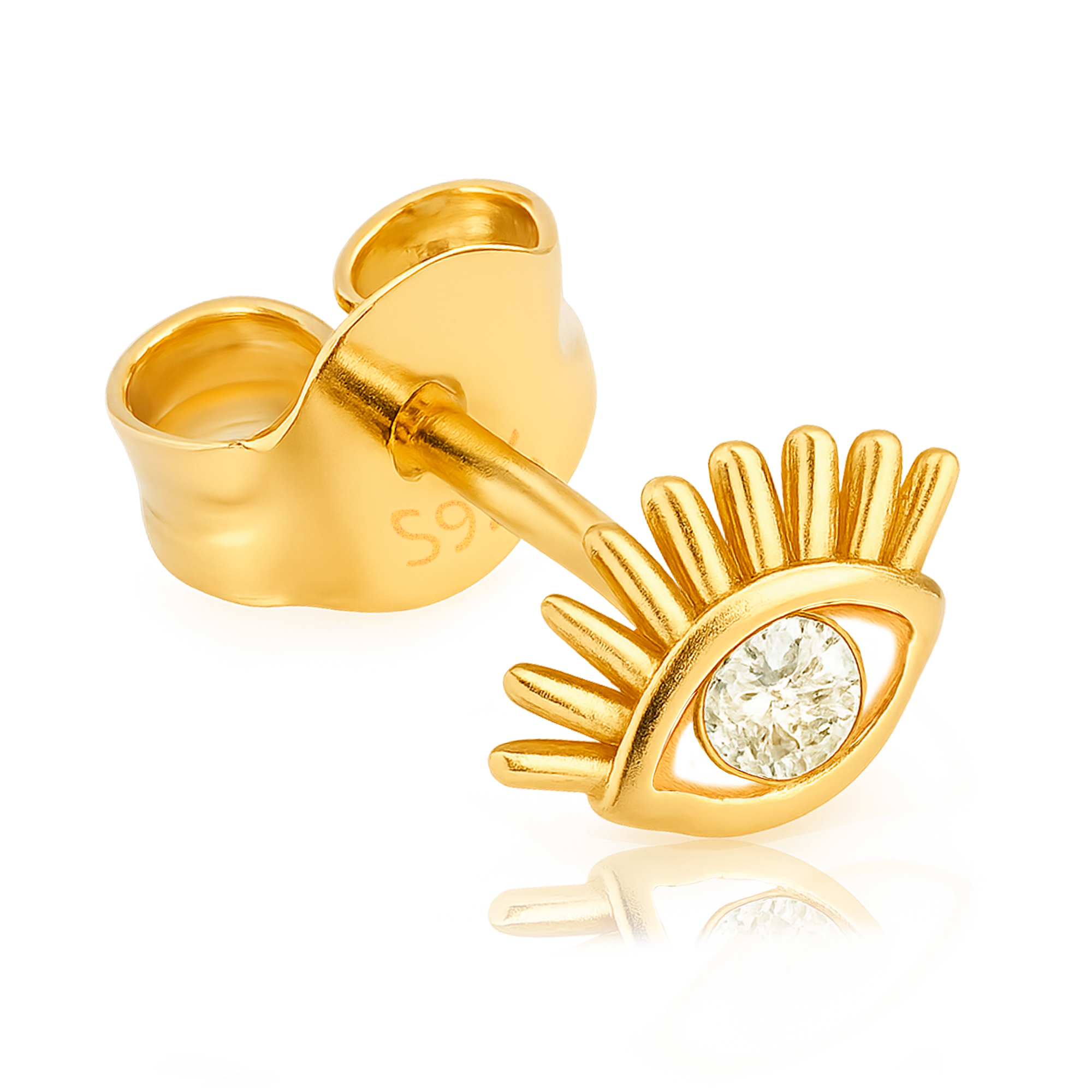 Pendiente Eyelashes Oro