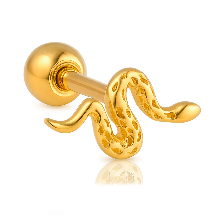 Pendiente Mini Snaky Oro