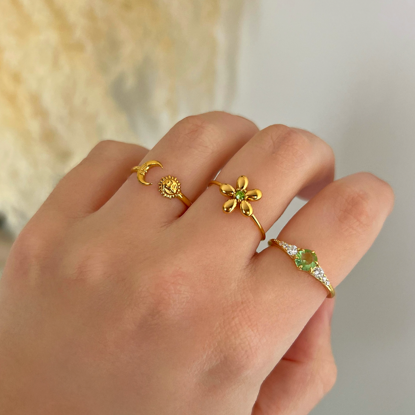 Anillo Olive Flower Oro
