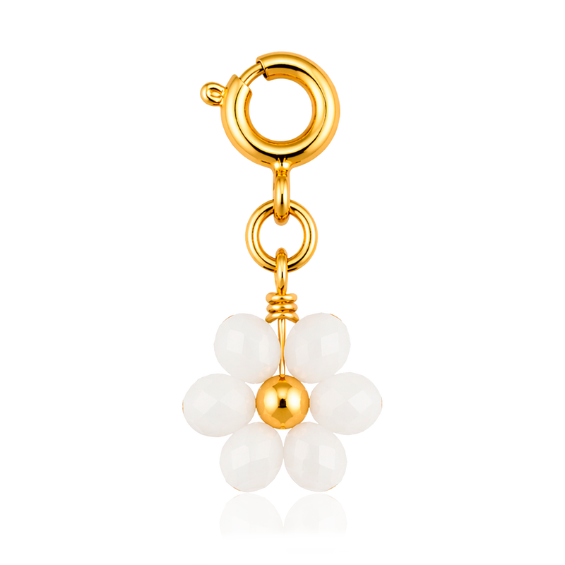 Charm White Daisy Oro