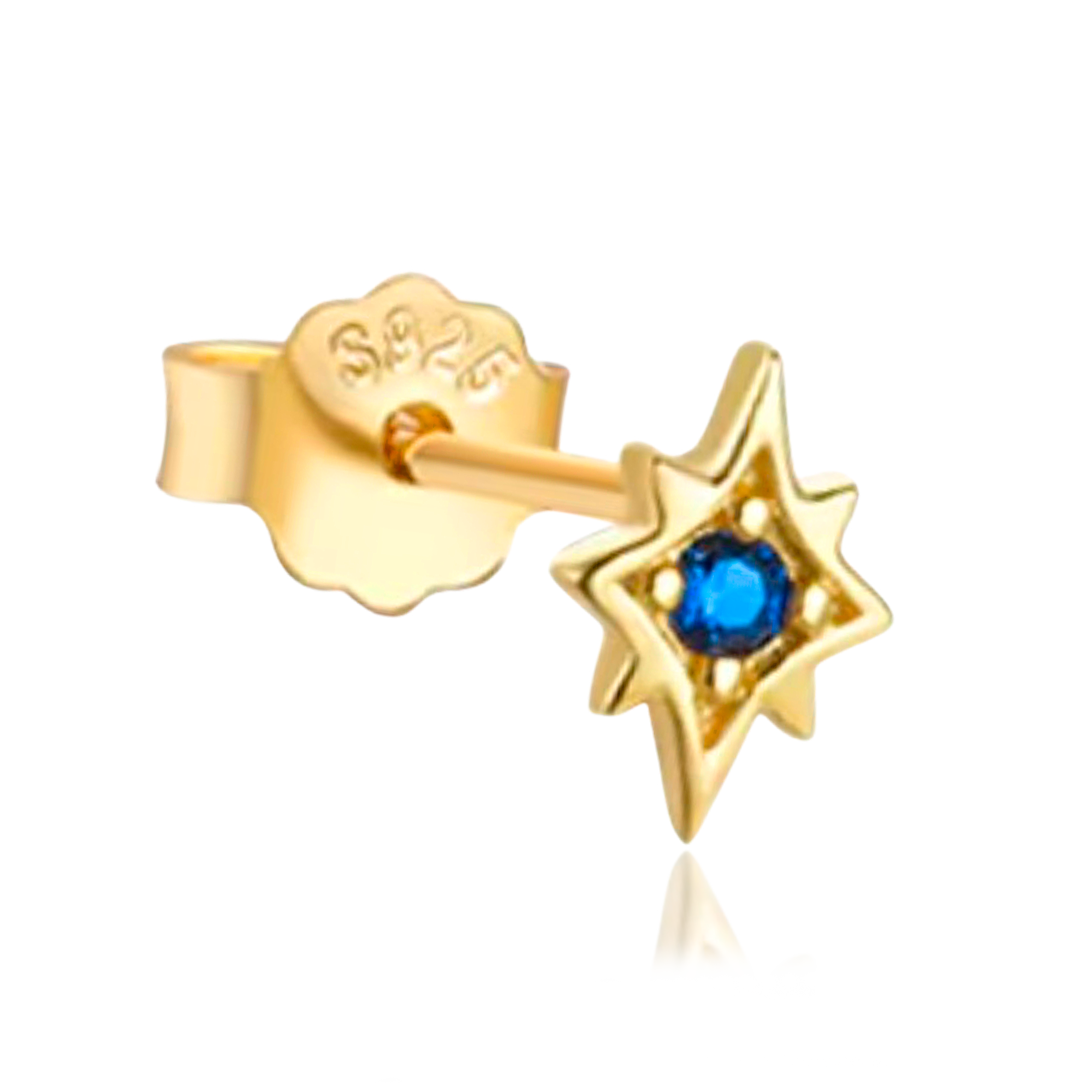 Pendiente Sirea Azul Oro